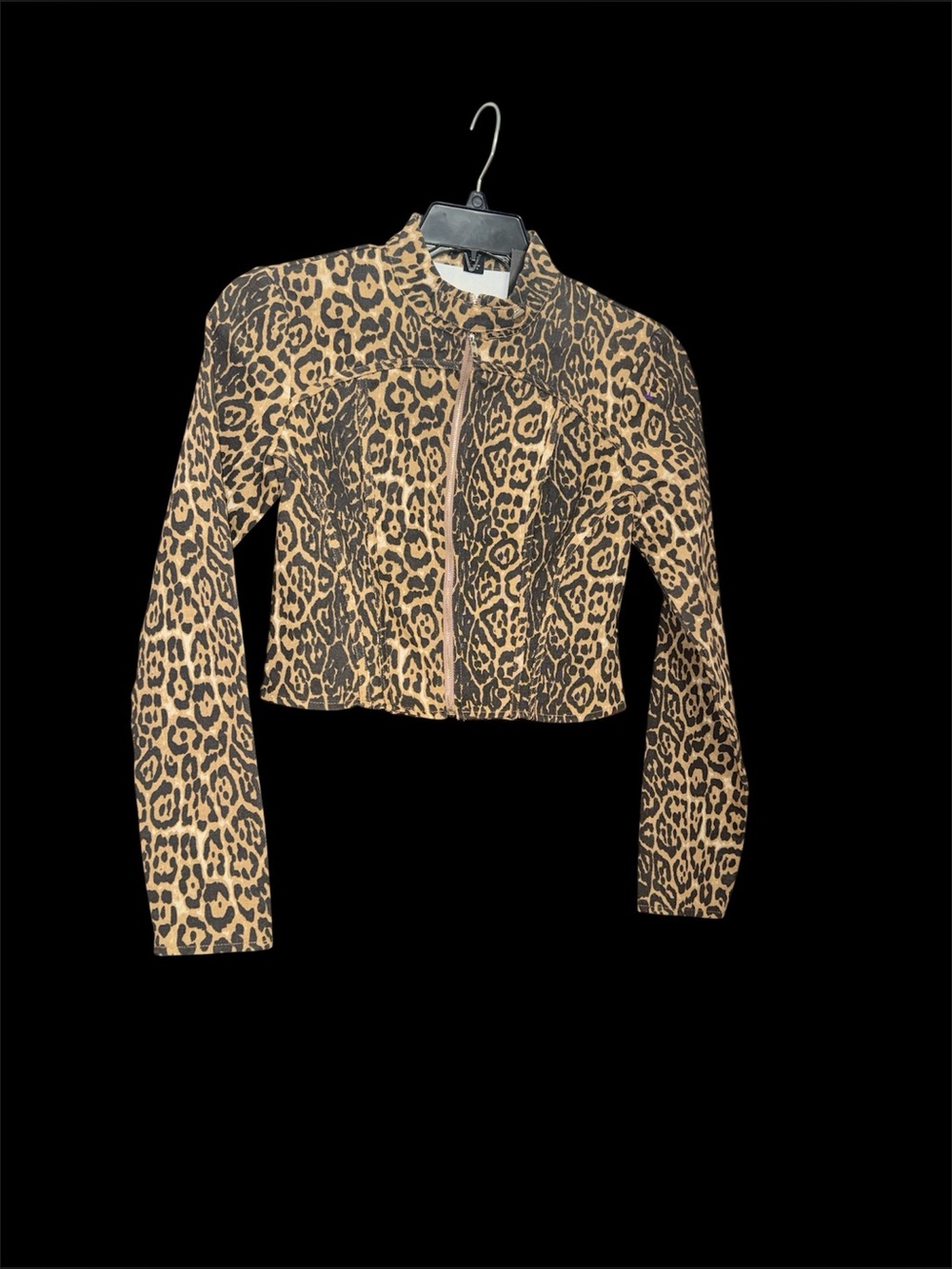 Leopard Print Cropped Jacket